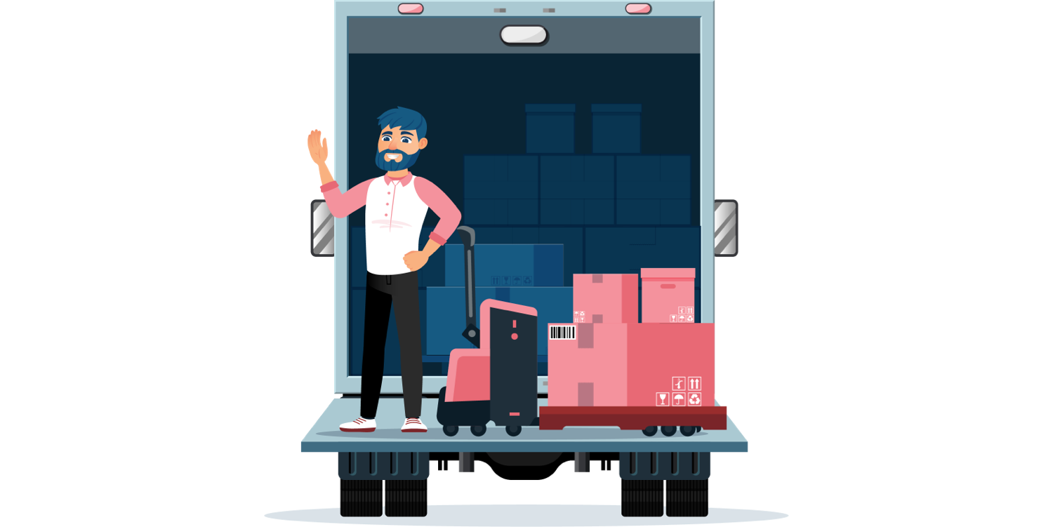 Illustration Freight Truck